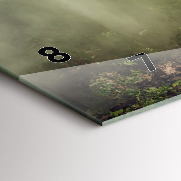 Ceas orizontale de perete din sticlă Copii care conduc un elefant