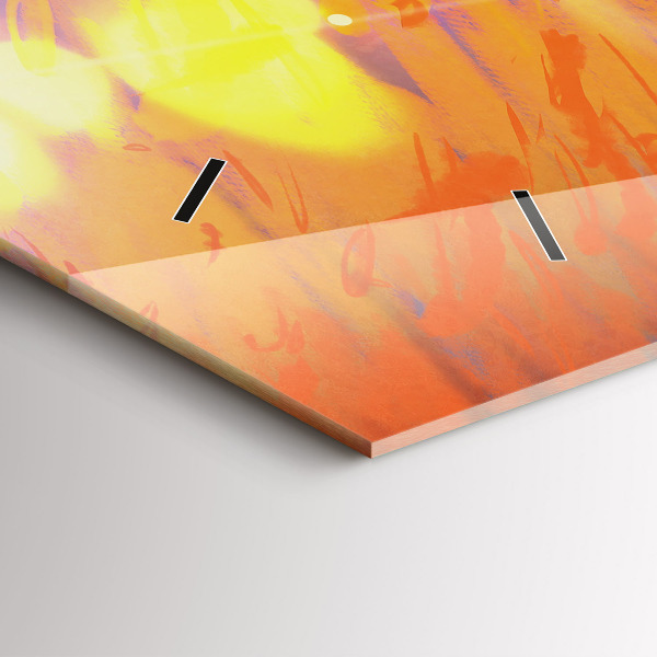 Ceas orizontale de perete din sticlă Cavaler cu o sabie