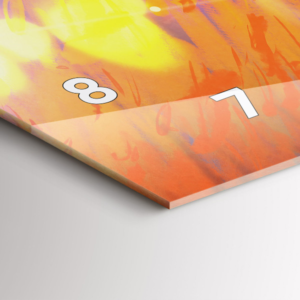 Ceas orizontale de perete din sticlă Cavaler cu o sabie