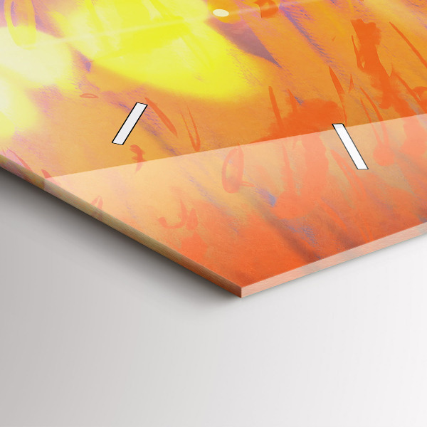 Ceas orizontale de perete din sticlă Cavaler cu o sabie