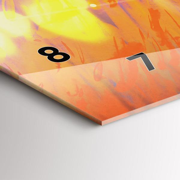 Ceas orizontale de perete din sticlă Cavaler cu o sabie