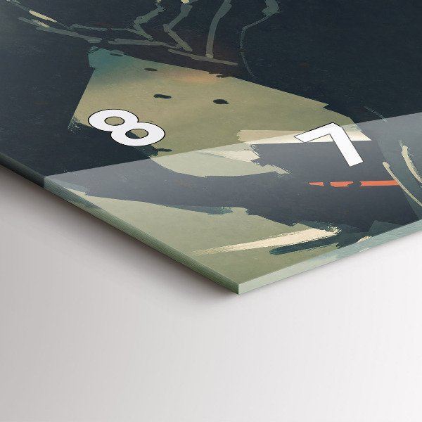 Ceas orizontale de perete din sticlă Joc cu arme letale