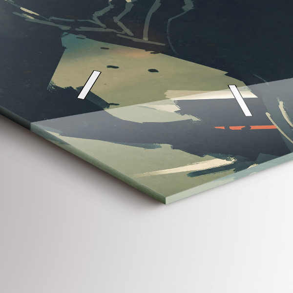 Ceas orizontale de perete din sticlă Joc cu arme letale