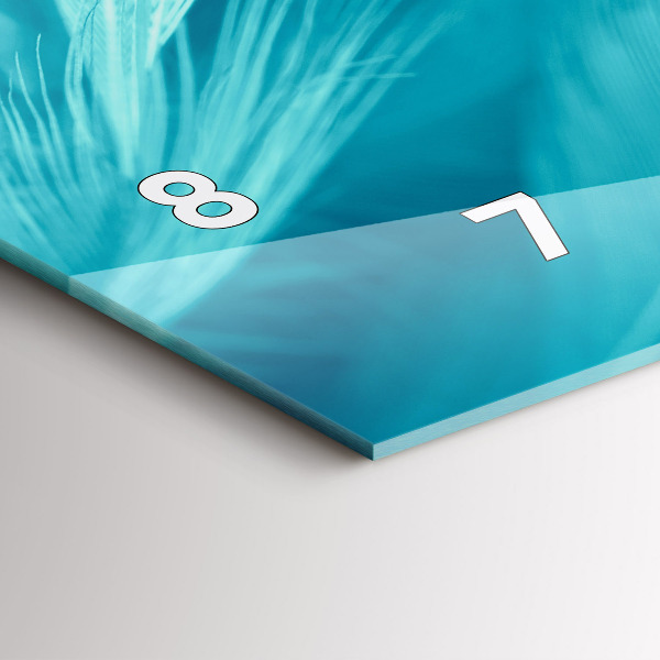 Ceas orizontale de perete din sticlă Vintage verde și turcoaz