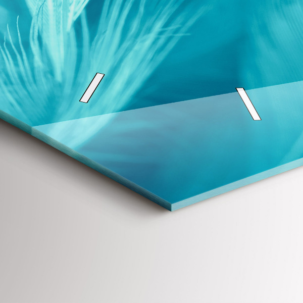 Ceas orizontale de perete din sticlă Vintage verde și turcoaz