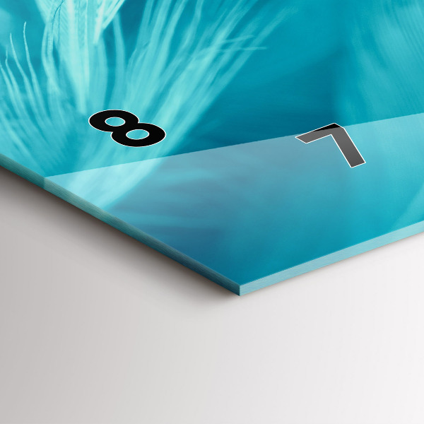 Ceas orizontale de perete din sticlă Vintage verde și turcoaz