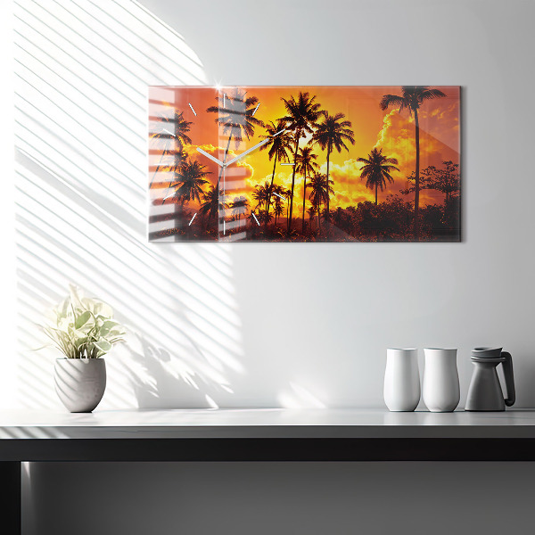 Ceas orizontale de perete din sticlă Thailanda plaja Klong Prao