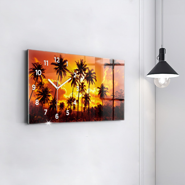 Ceas orizontale de perete din sticlă Thailanda plaja Klong Prao