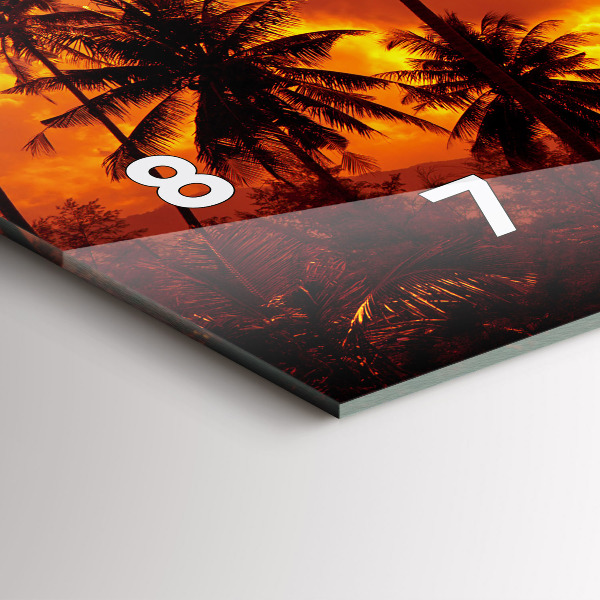 Ceas orizontale de perete din sticlă Thailanda plaja Klong Prao