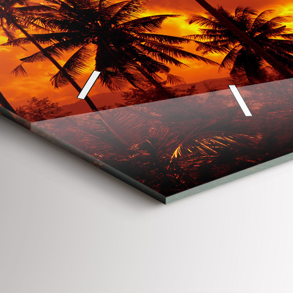 Ceas orizontale de perete din sticlă Thailanda plaja Klong Prao