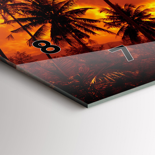 Ceas orizontale de perete din sticlă Thailanda plaja Klong Prao