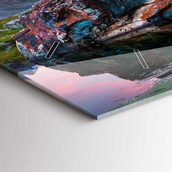 Ceas orizontale de perete din sticlă Lacul Stellisee Matterhorn