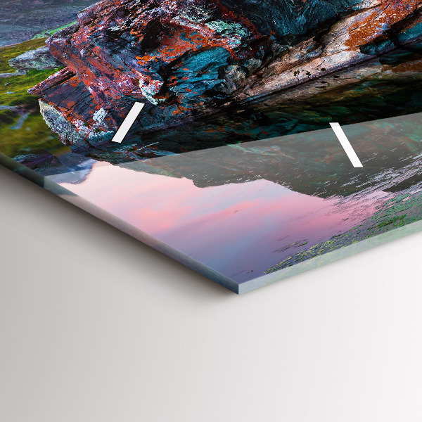 Ceas orizontale de perete din sticlă Lacul Stellisee Matterhorn