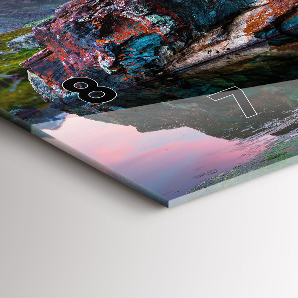 Ceas orizontale de perete din sticlă Lacul Stellisee Matterhorn