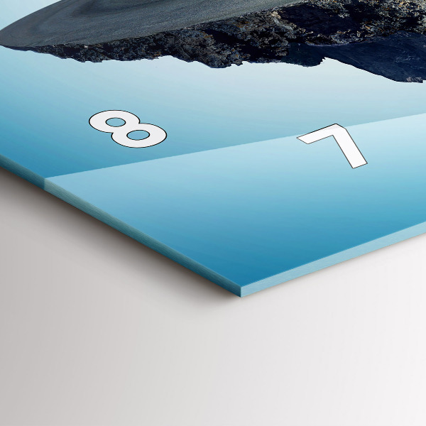 Ceas orizontale de perete din sticlă Insulă zburătoare