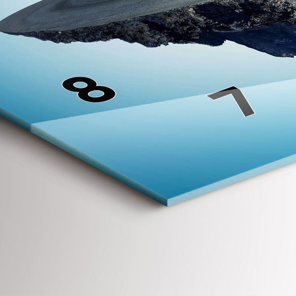 Ceas orizontale de perete din sticlă Insulă zburătoare