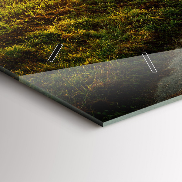 Ceas orizontale de perete din sticlă Ceață la răsărit