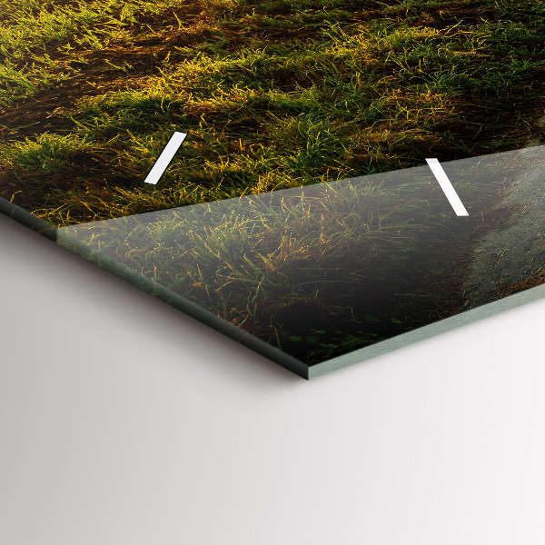 Ceas orizontale de perete din sticlă Ceață la răsărit