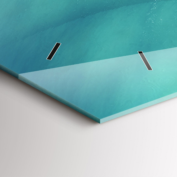 Ceas orizontale de perete din sticlă Insula Inimii