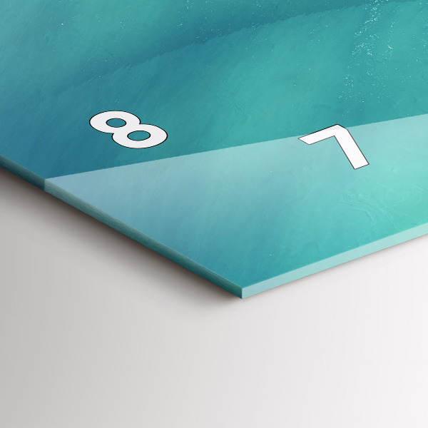 Ceas orizontale de perete din sticlă Insula Inimii