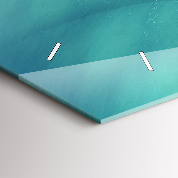 Ceas orizontale de perete din sticlă Insula Inimii