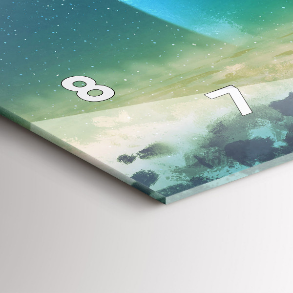 Ceas orizontale de perete din sticlă Omul pe lună