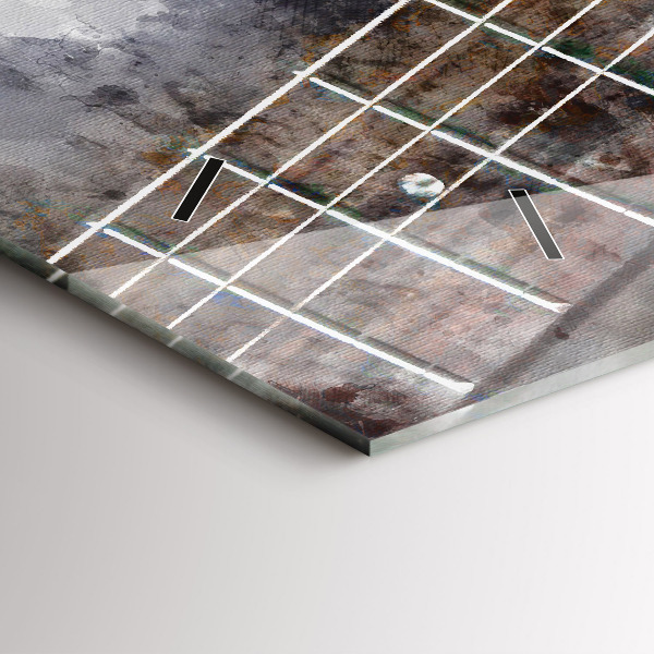 Ceas orizontale de perete din sticlă Chitară