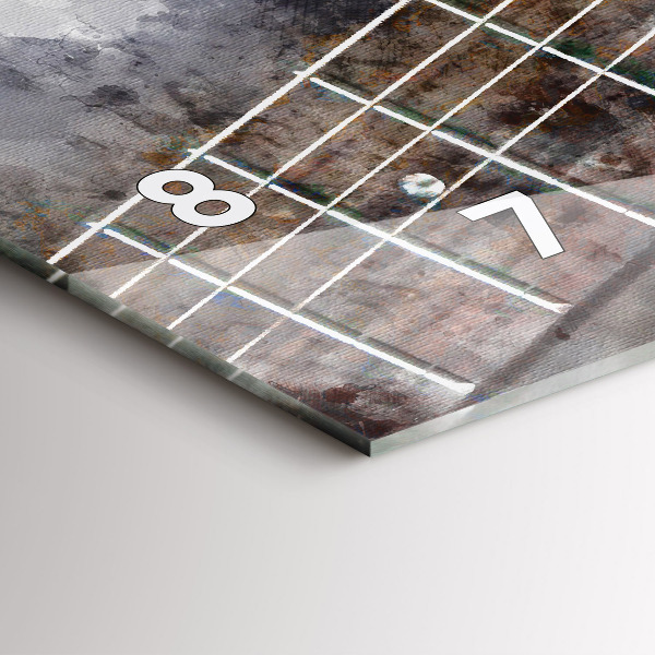 Ceas orizontale de perete din sticlă Chitară