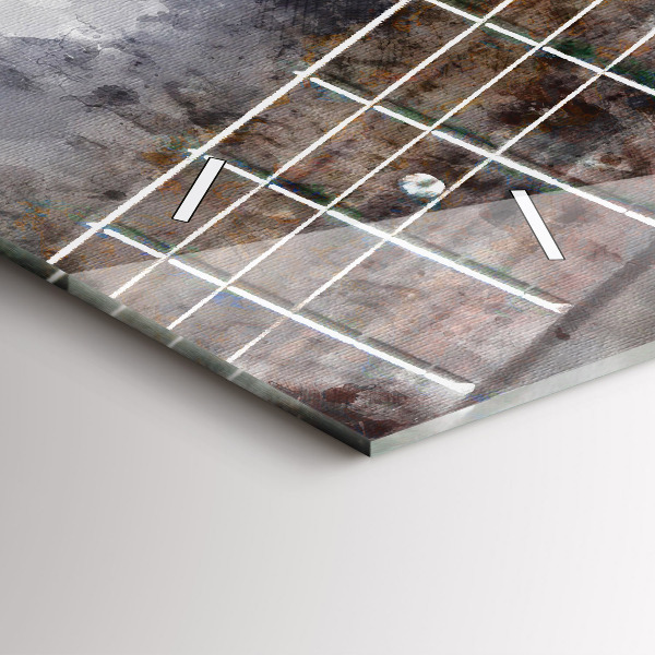 Ceas orizontale de perete din sticlă Chitară