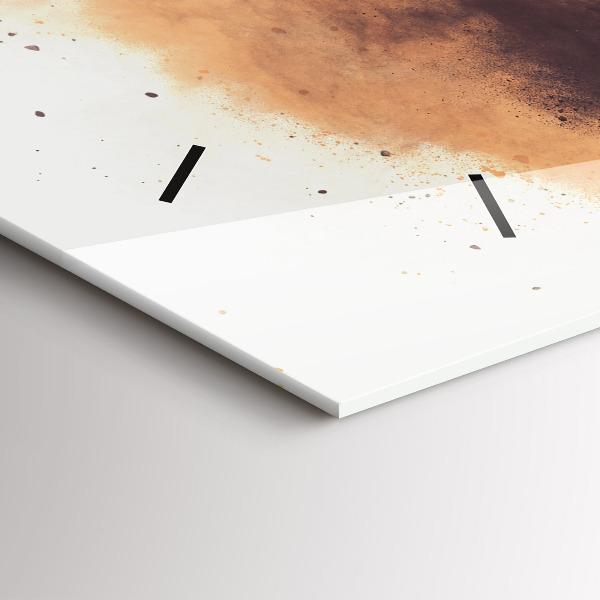 Ceas orizontale de perete din sticlă Femeie și bicicleta