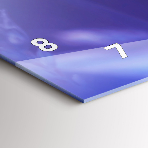 Ceas orizontale de perete din sticlă Fluture Pe Iarbă