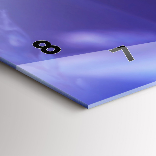 Ceas orizontale de perete din sticlă Fluture Pe Iarbă