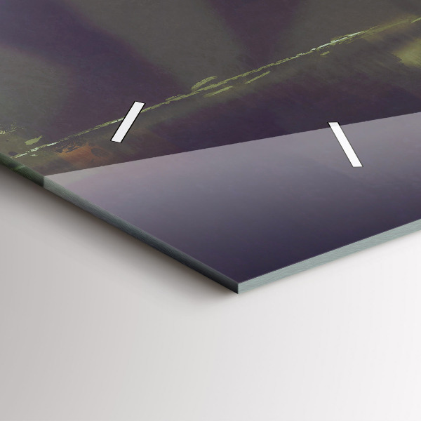 Ceas orizontale de perete din sticlă Oameni cu umbrele