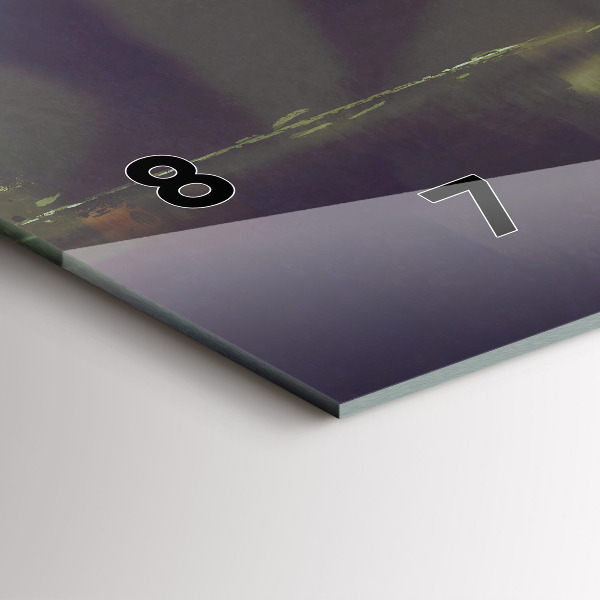 Ceas orizontale de perete din sticlă Oameni cu umbrele