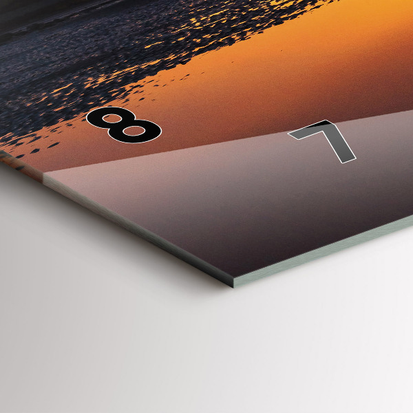 Ceas orizontale de perete din sticlă Alergător și apus