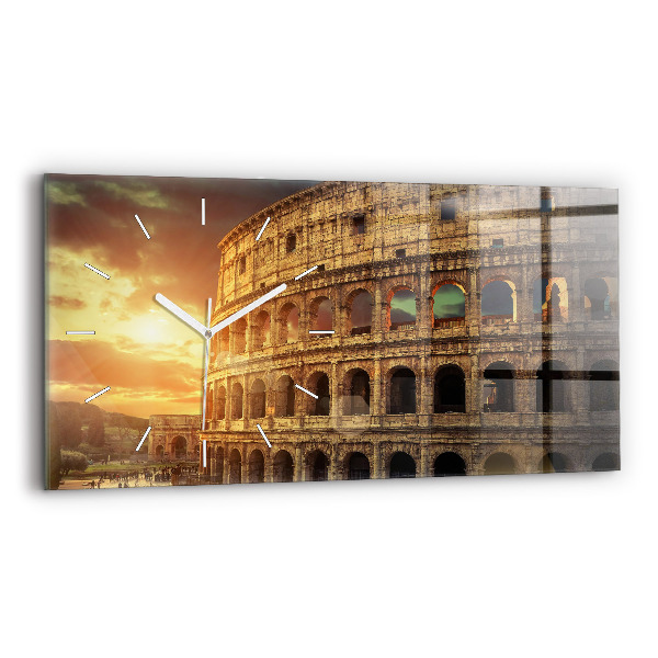 Ceas orizontale de perete din sticlă Colosseumul Roman