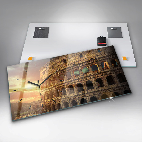 Ceas orizontale de perete din sticlă Colosseumul Roman