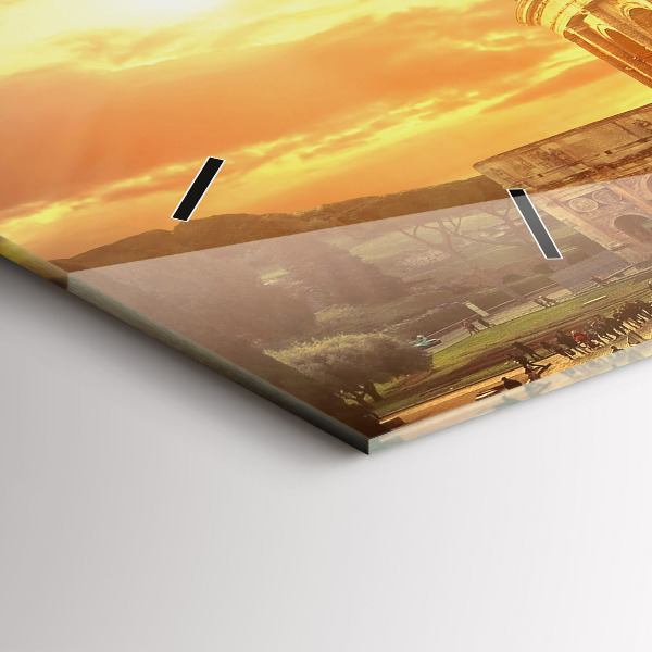 Ceas orizontale de perete din sticlă Colosseumul Roman