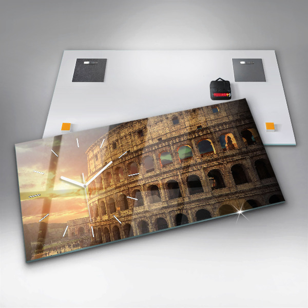 Ceas orizontale de perete din sticlă Colosseumul Roman