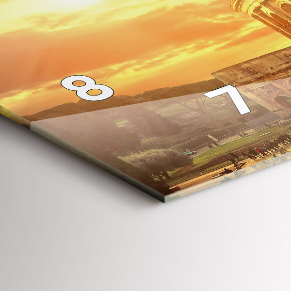 Ceas orizontale de perete din sticlă Colosseumul Roman