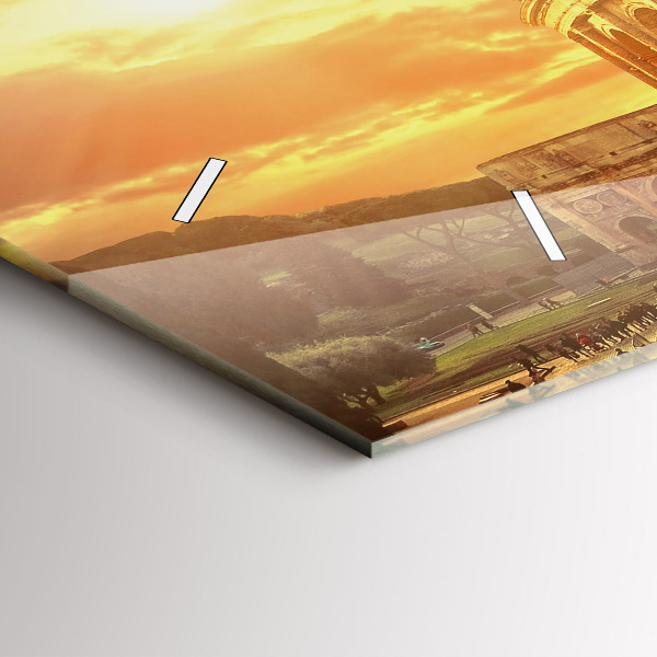 Ceas orizontale de perete din sticlă Colosseumul Roman