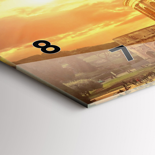 Ceas orizontale de perete din sticlă Colosseumul Roman