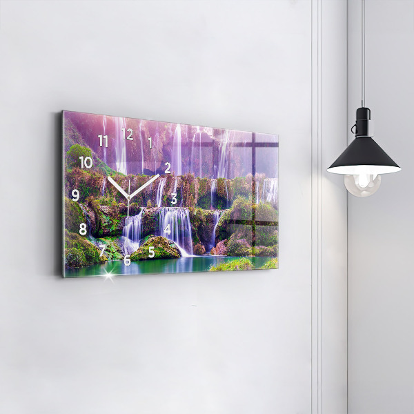 Ceas orizontale de perete din sticlă Cascada Jiulong China