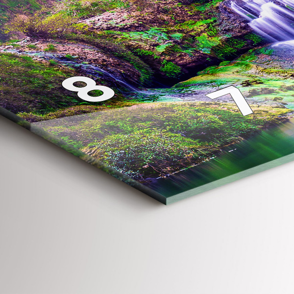 Ceas orizontale de perete din sticlă Cascada Jiulong China