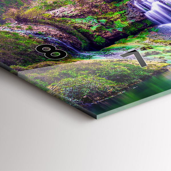 Ceas orizontale de perete din sticlă Cascada Jiulong China