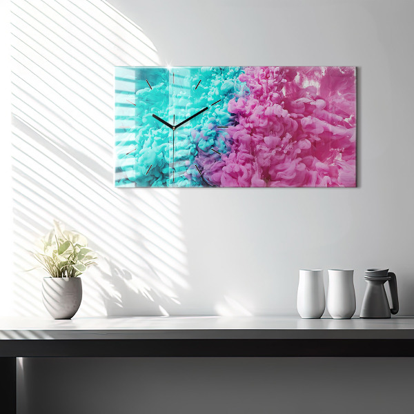 Ceas orizontale de perete din sticlă Artă modernă – pete