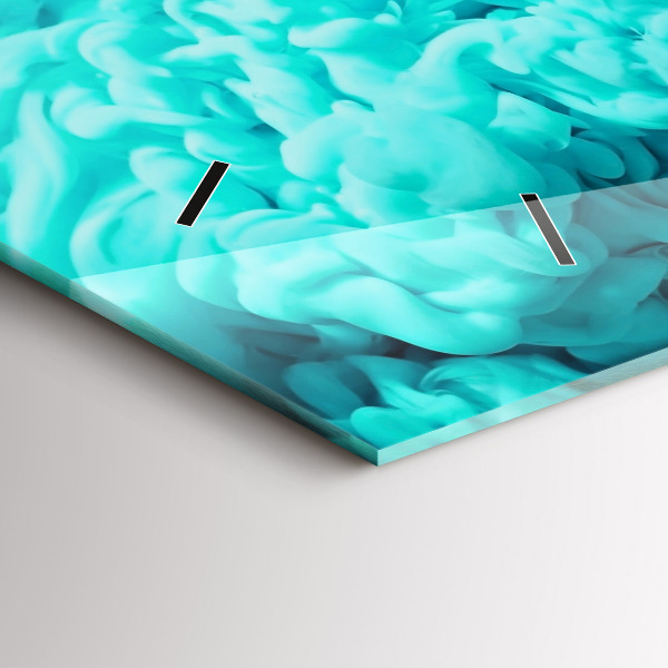 Ceas orizontale de perete din sticlă Artă modernă – pete