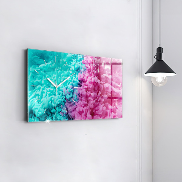 Ceas orizontale de perete din sticlă Artă modernă – pete