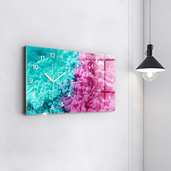 Ceas orizontale de perete din sticlă Artă modernă – pete