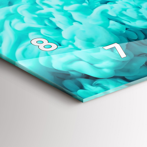 Ceas orizontale de perete din sticlă Artă modernă – pete